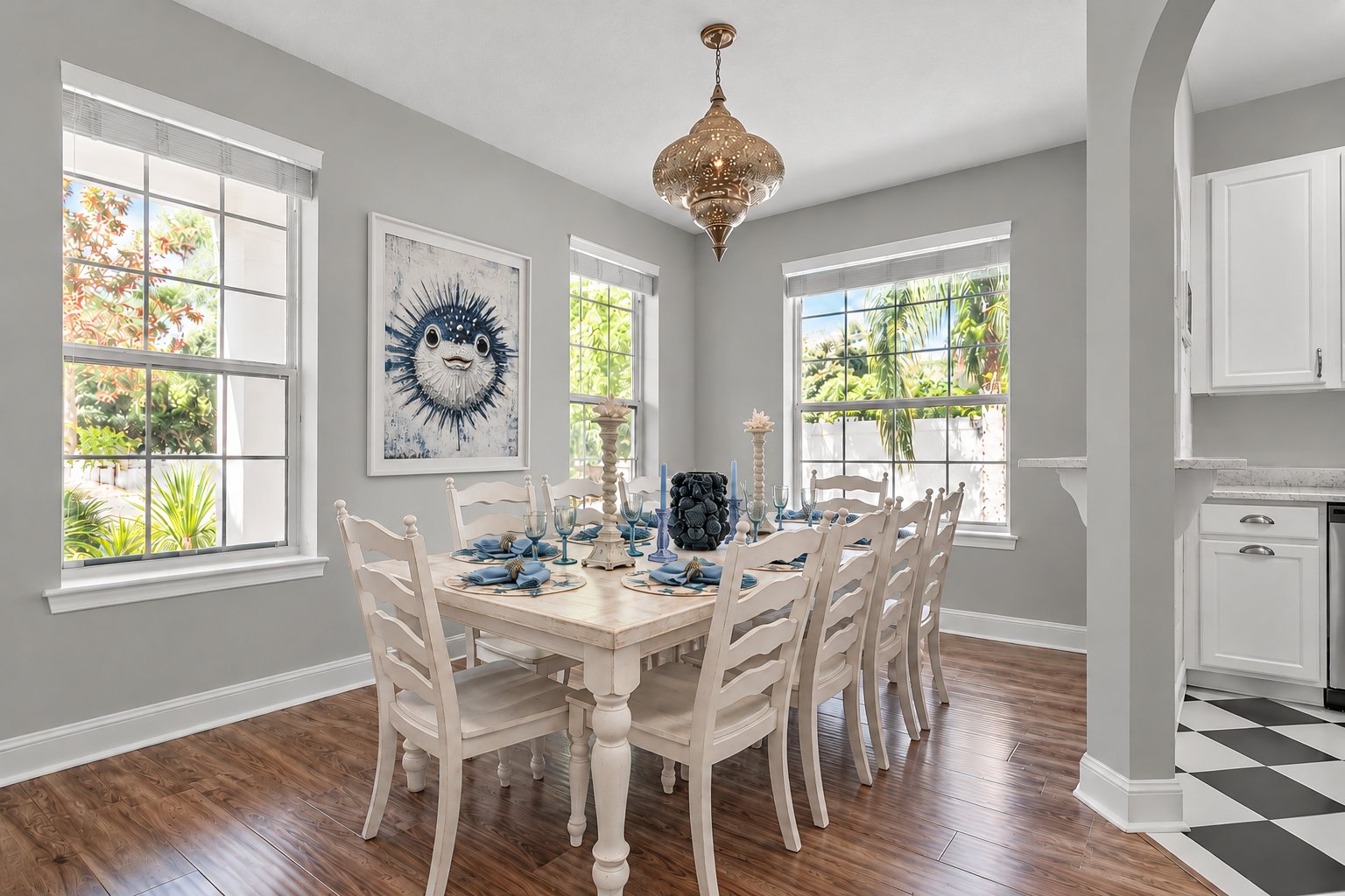 Coastal dining room design concept
